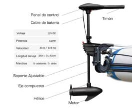INTEX Moteur de Bateau Électrique 0,6 CV pour bateau gonflable